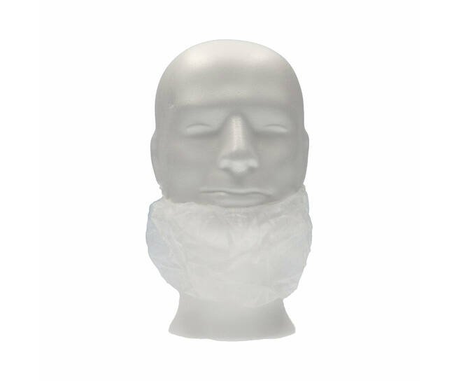 Baardmasker non woven PP Wit one size 1000st.