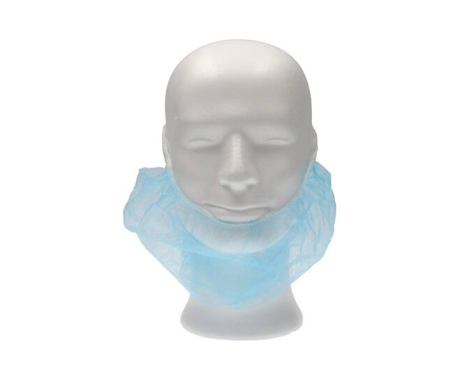 Baardmasker non woven PP blauw one size 2x elastiek 1000st.