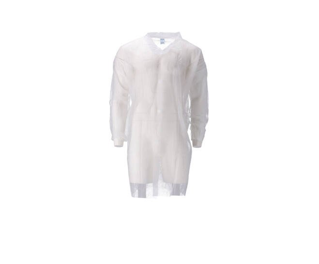 Bezoekersjas non woven PP klittenband XXXL 100st. wit