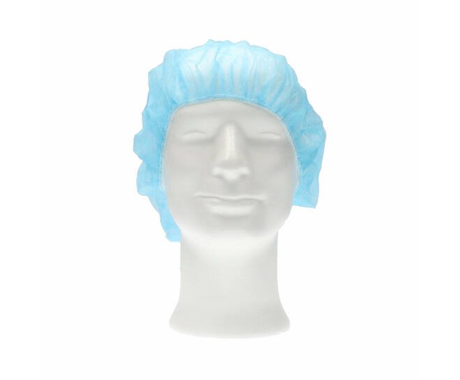CMT Haarnet (bouffant cap) Non Woven PP Blauw L 1000st.