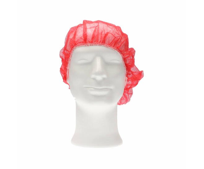 CMT Haarnet (bouffant cap) Non Woven PP Rood XL