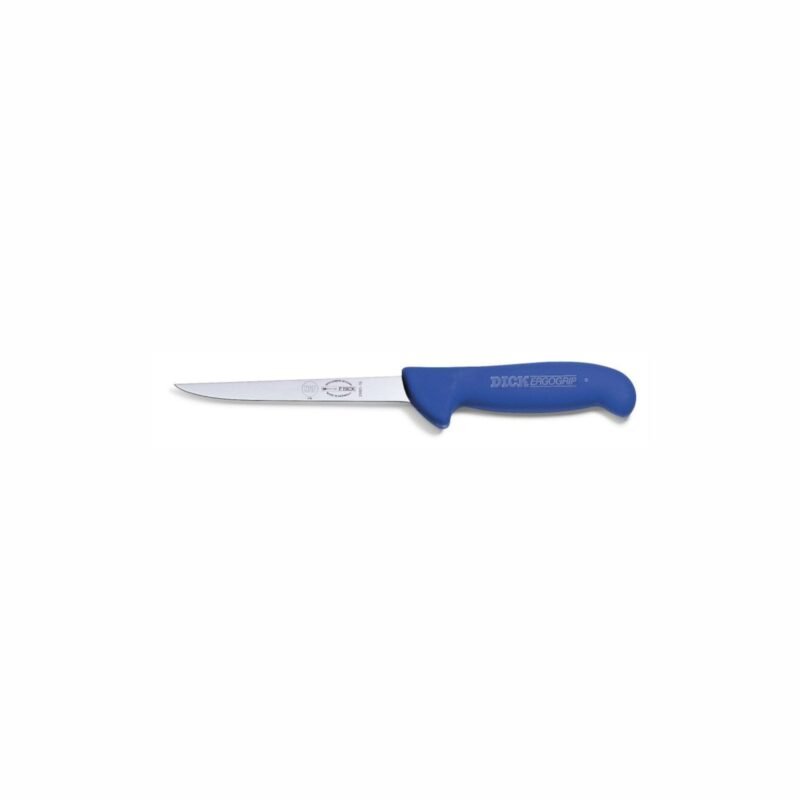 F Dick ErgoGrip uitbeenmes blauw RECHT-STIJF 15cm.