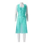 Schort PE geruwd 20my 125x80cm groen