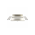 Werktafel rvs - 200 x 70 cm - Verstelbare Hoogte - met Spatrand